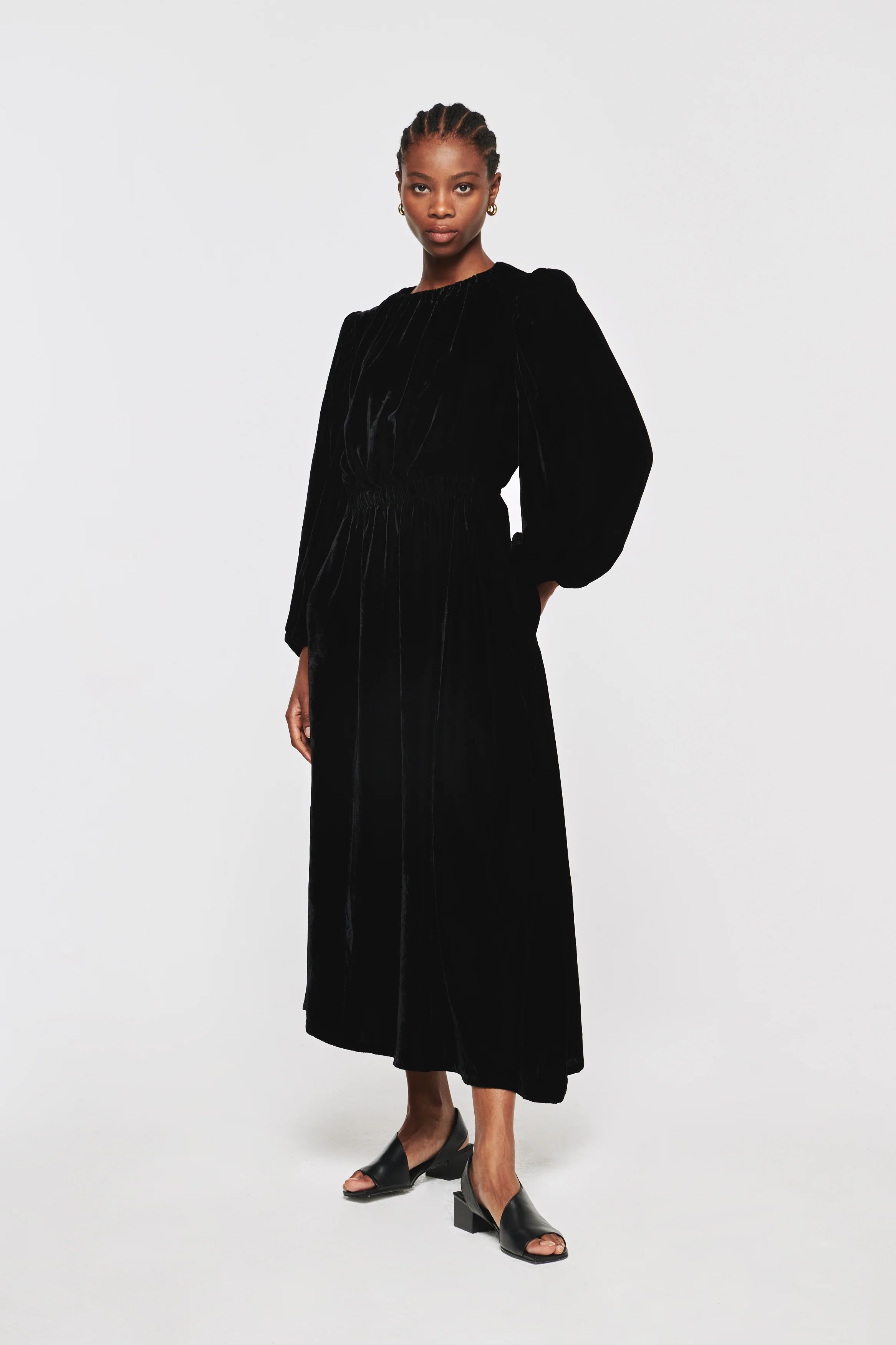 Lucca | Velvet Dress in Black | ALIGNE | Aligne UK