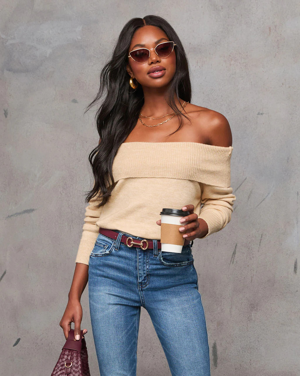 On My Side Off The Shoulder Sweater | VICI