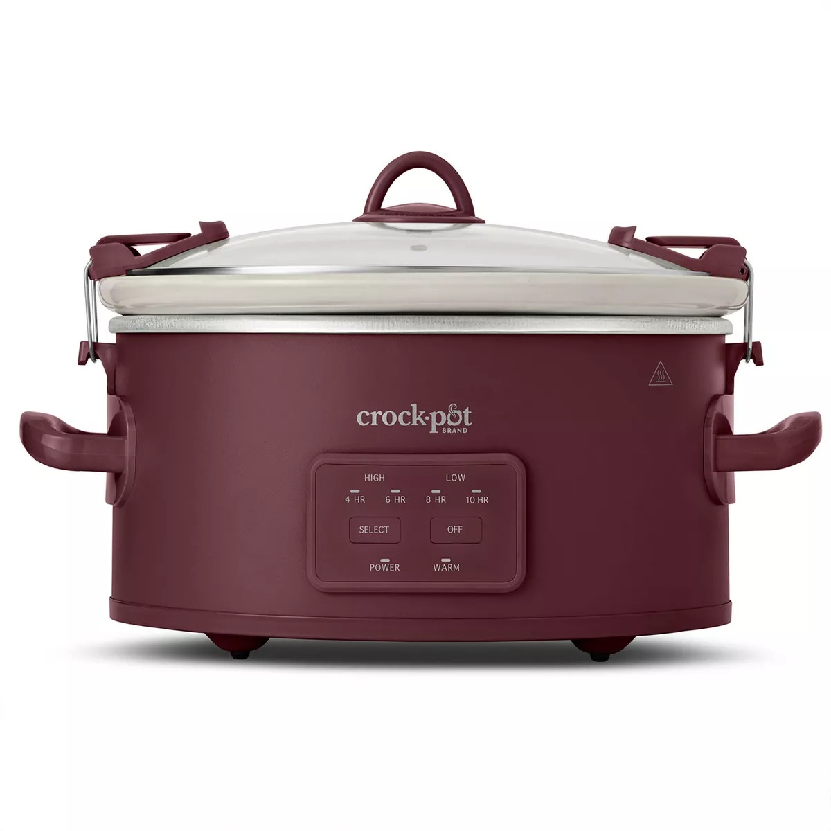 Crock-Pot 6qt Cook & Carry Programmable Slow Cooker Ceramic Lambrusco Red: 3 Settings, Dishwasher... | Target