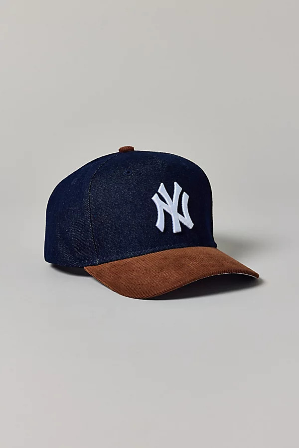 Mitchell & Ness MLB New York Yankees Cord & Denim Hat in Navy, Men's at Urban Outfitters | Urban Outfitters (US and RoW)