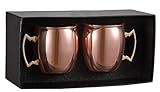 Visol Products Kremlin Mirrored Finish Moscow Mule Mug (Set of 2), Copper | Amazon (US)