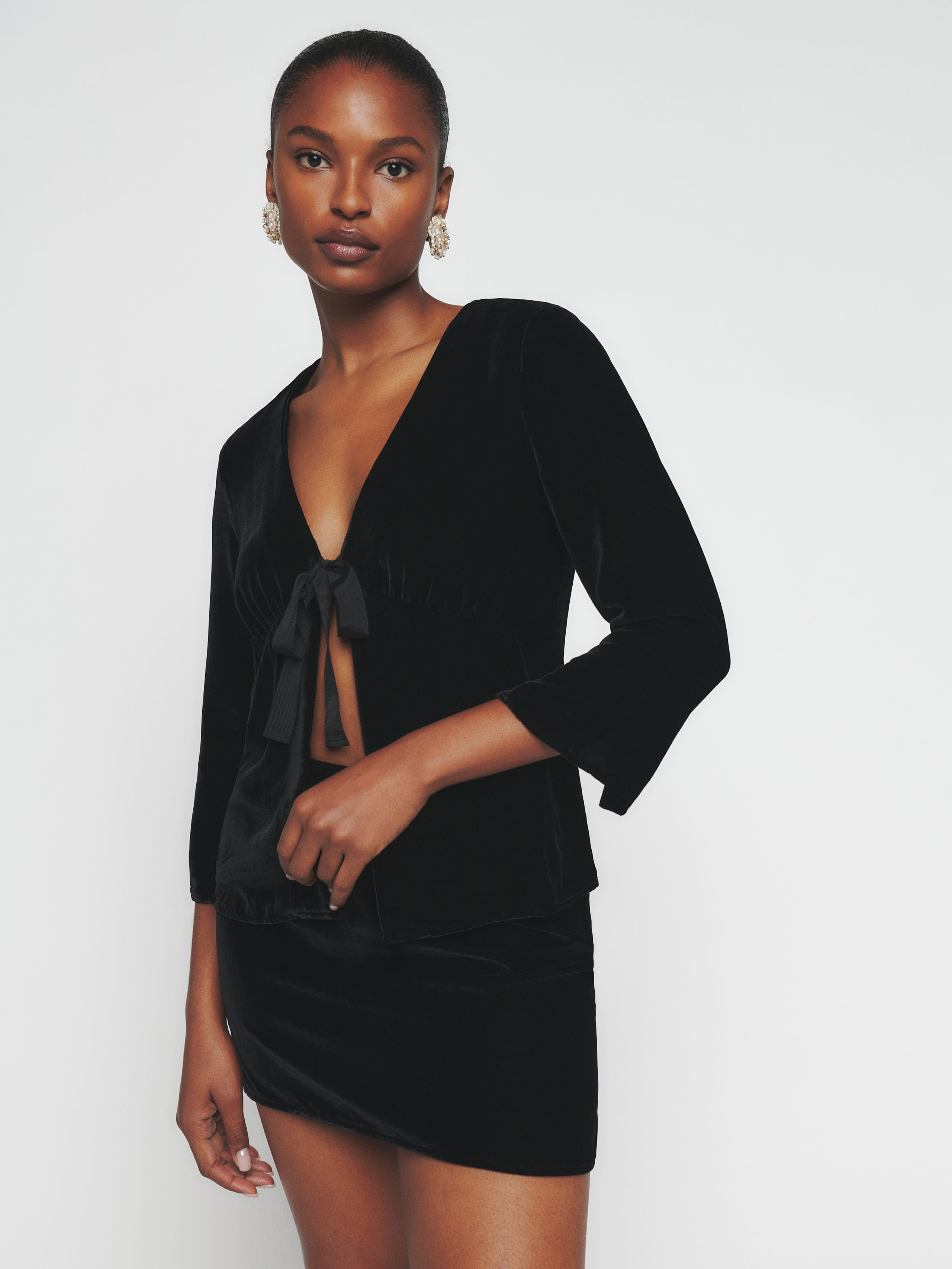 Cairns Velvet Two Piece | Reformation (Global)