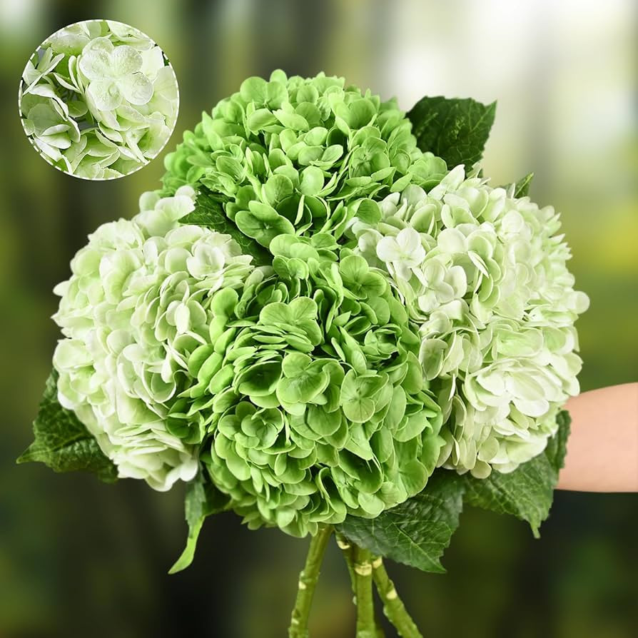 Waipfaru 4Pcs Real Touch Hydrangea Artificial Flowers, Fake Hydrangea Flowers, 21" Latex Faux Hyd... | Amazon (US)