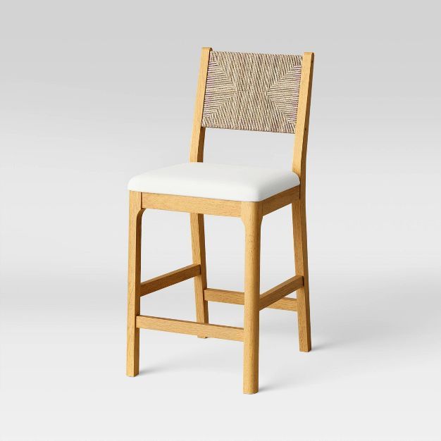 Bowman Counter Height Barstool Woven and Wood - Threshold™ | Target