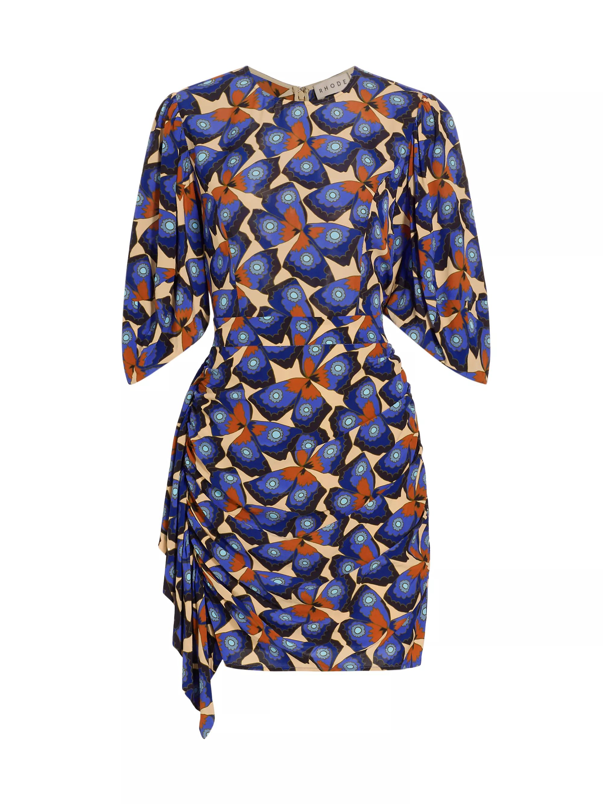 Pia Butterfly-Print Fitted Minidress | Saks Fifth Avenue
