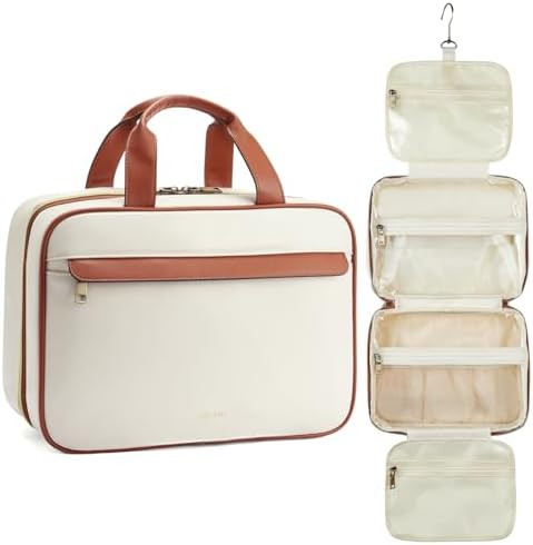 Telena Travel Toiletry Bag for Women with Hanging Hook, Water-resistant Cosmetic Bag Travel Organ... | Amazon (US)