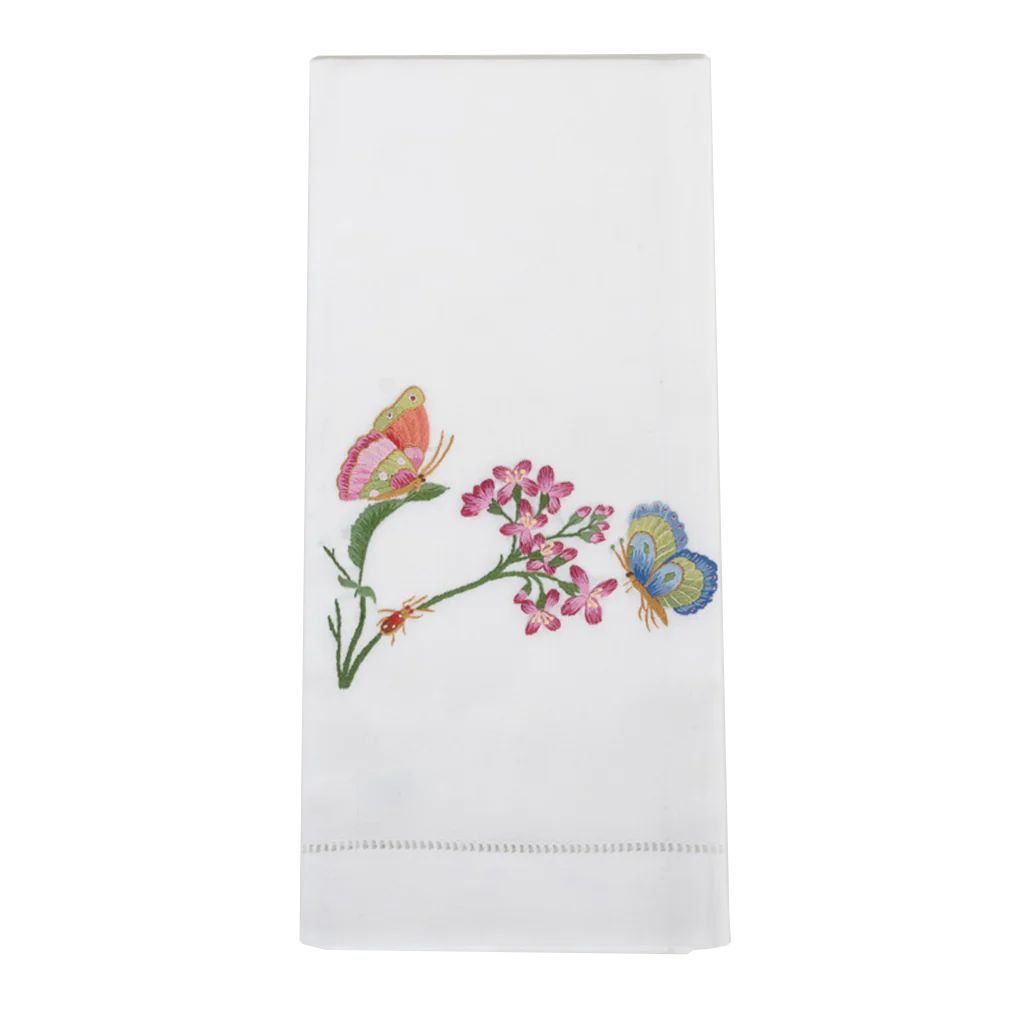 Butterfly Floral Tea Towel | Blue Print