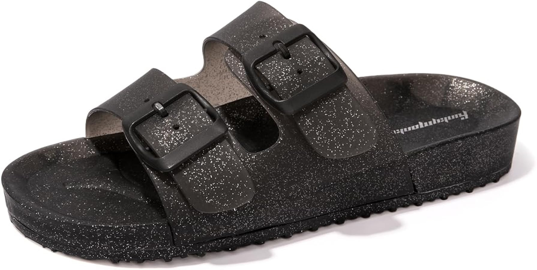 FUNKYMONKEY Women's Comfort Slides Double Buckle Adjustable EVA Flat Sandals | Amazon (US)