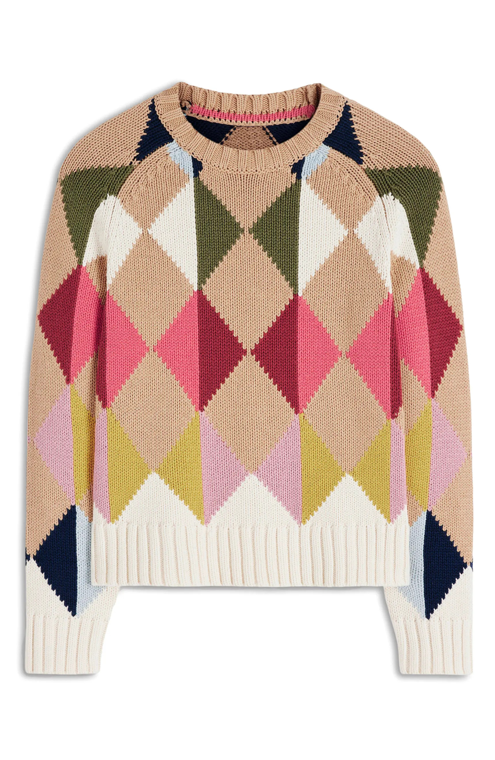 Argyle Cotton Sweater | Nordstrom