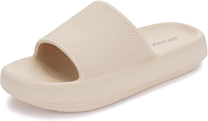 BRONAX Pillow Slippers for Women and Men | House Slides Shower Sandals | Cushioned Thick Sole | Amazon (US)