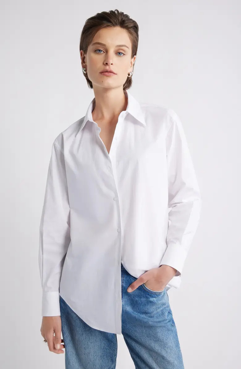 Cotton Poplin Button-Up Shirt | Nordstrom