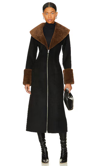 Giovanna Coat in Black & Taupe | Revolve Clothing (Global)