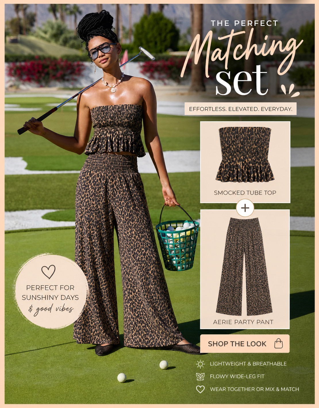 The Perfect Matching Set You’ll Wear on Repeat 🤎

This matching set is EVERYTHING right now 🙌🏽 effortless, flattering, and so easy to style. The smocked tube top paired with these flowy Aerie Party Pants gives you that “put together without trying” vibe ✨

I love how lightweight and breathable it is — perfect for warm days, travel, or even a casual golf-core look 🏌🏽‍♀️ You can wear it together or mix & match with basics already in your closet.

Tap to shop the full matching set + size details 🤍

#LTKStyle #LTKSeasonal #LTKFinds #MatchingSet #AerieStyle #SummerOutfits #ResortWear #EffortlessStyle #WideLegPants #VacationOutfits #GolfStyle #NeutralStyle #MomStyle #CasualChic #EverydayOutfit 

 