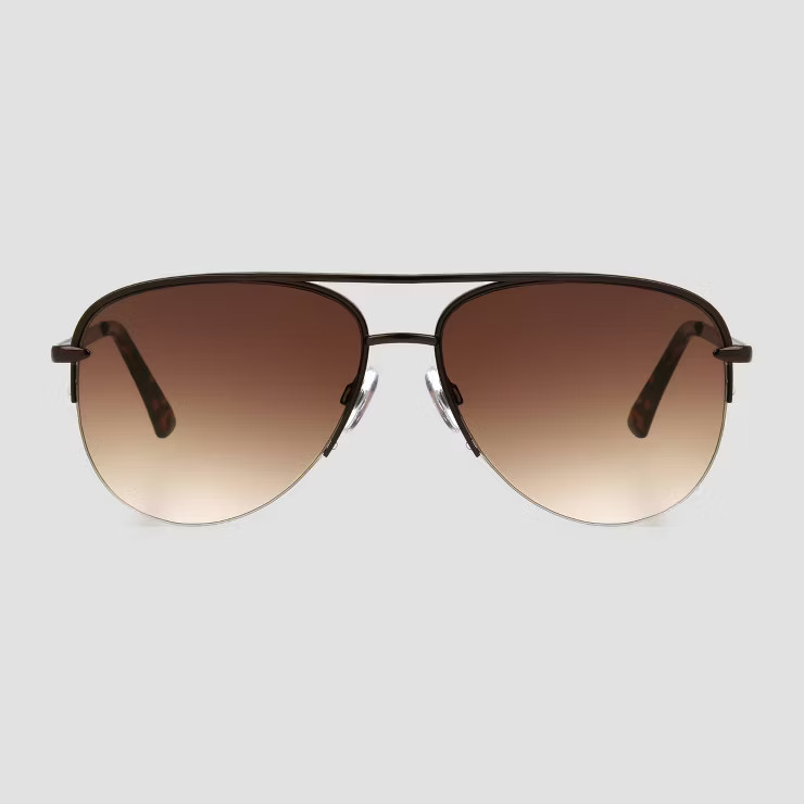 Women's Tortoise Shell Print Aviator Sunglasses - Universal Thread™ Light Brown | Target