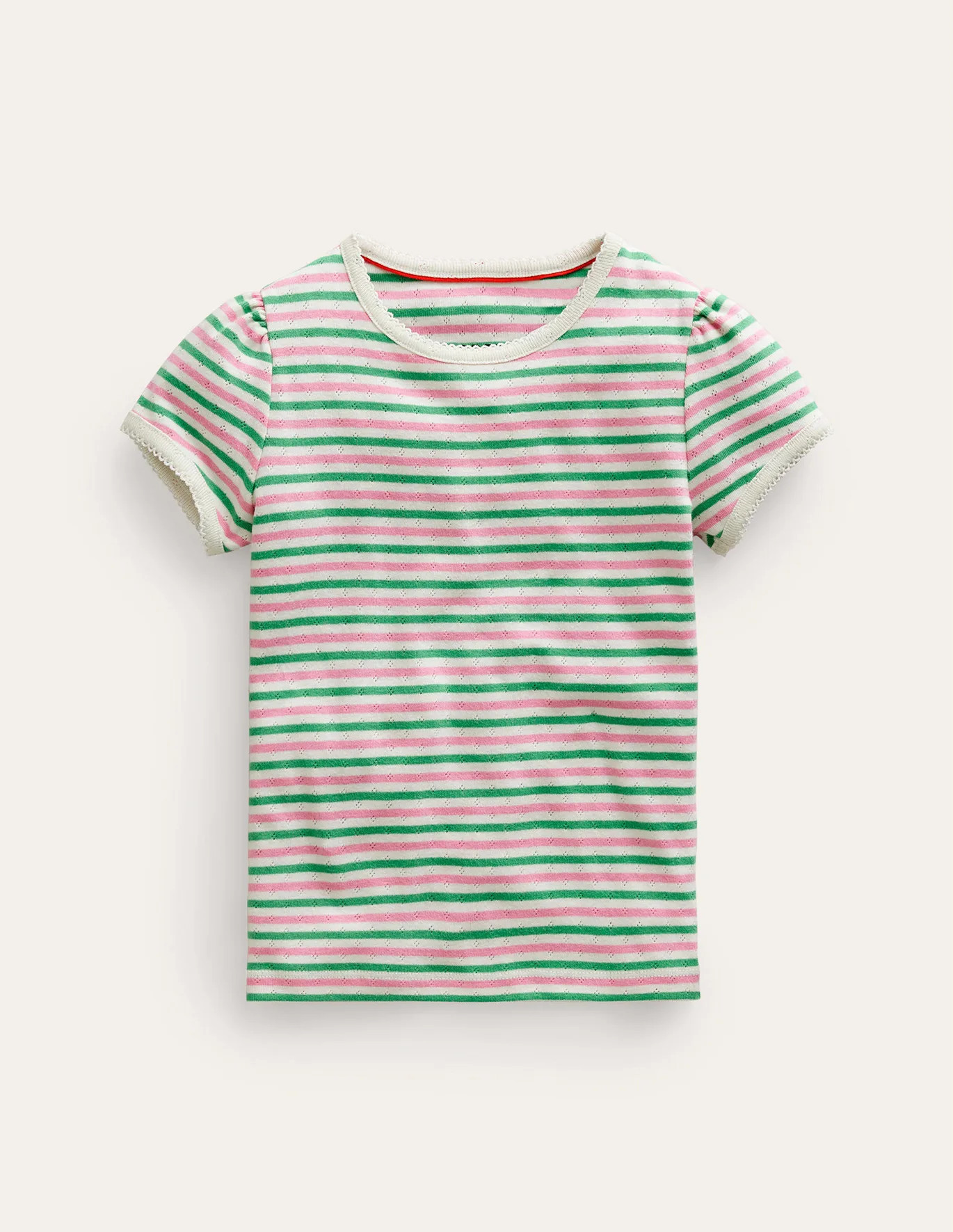 Short-sleeved Pointelle Top | Boden (US)