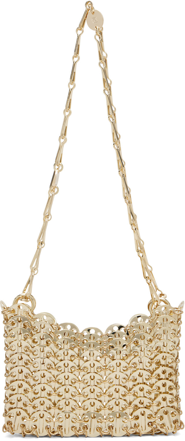 RabanneGold Iconic Nano 1969 Bag | SSENSE