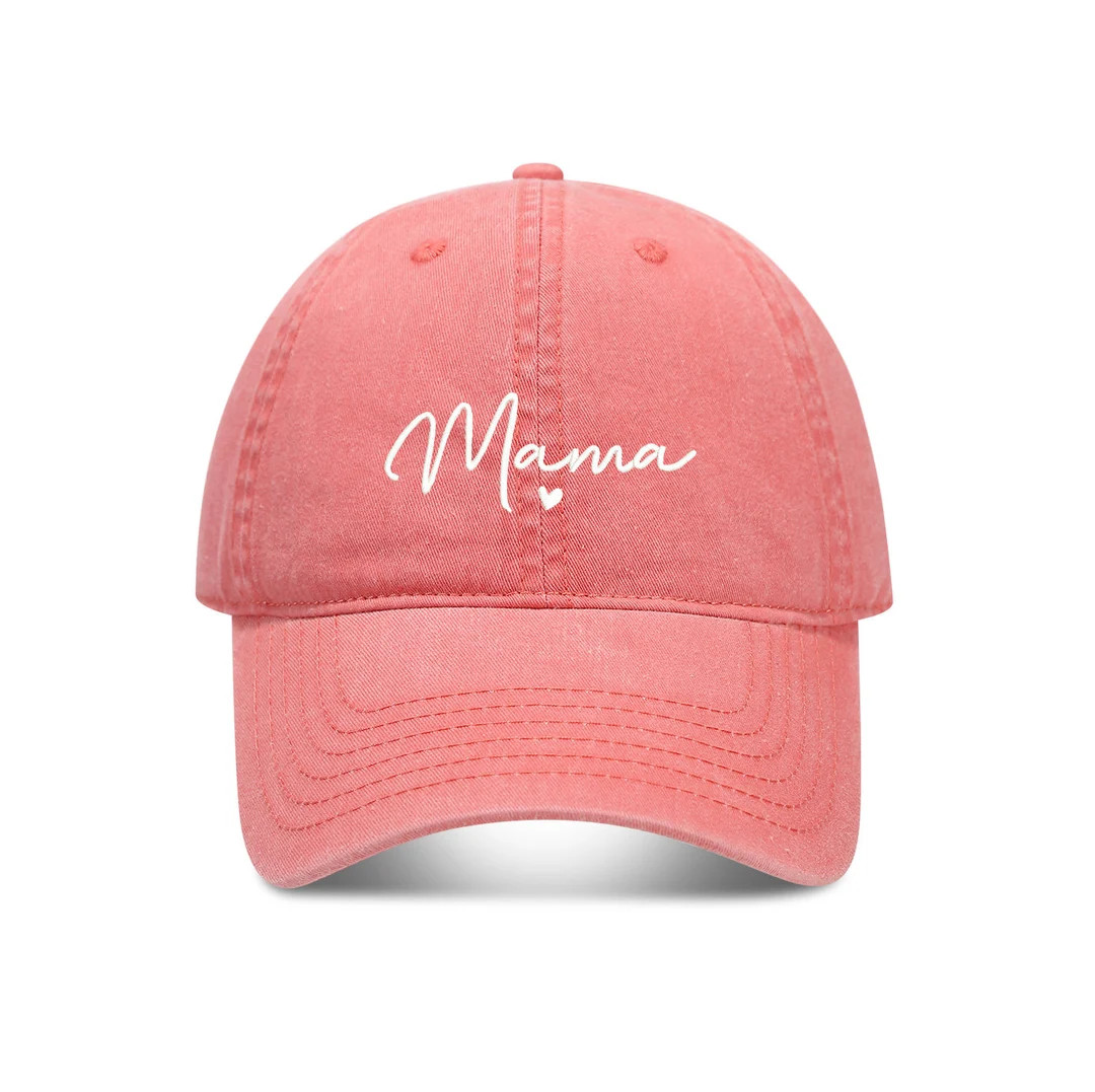 Mama Hat, Custom Mom Hat, Custom Text Embroidered Hat, Pregnancy Announcement Hat, Pigment Dyed V... | Etsy (US)