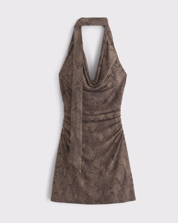 Halter Knit Mini Dress | Abercrombie & Fitch (US)
