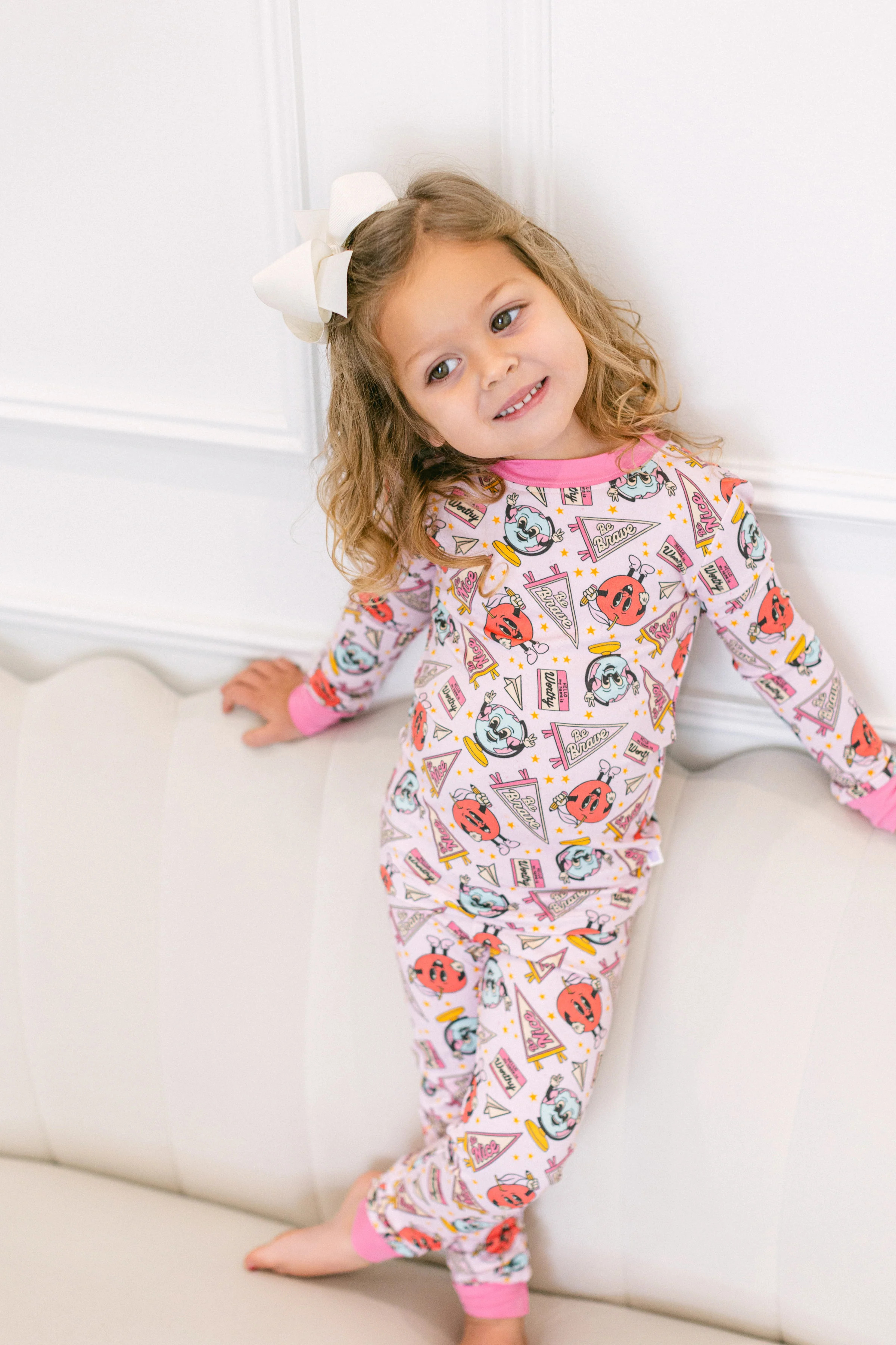 Pink Brave Premium PJ Set | Poppy Kids Co