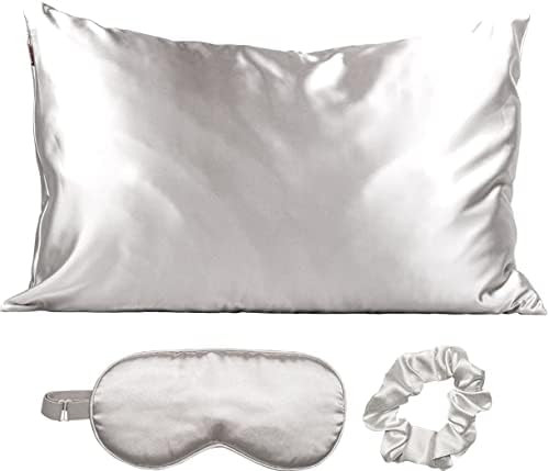 Kitsch Satin Sleep Set | Softer Than Silk Pillowcase and Eyemask Set - Includes 1 Satin Pillowcas... | Amazon (US)