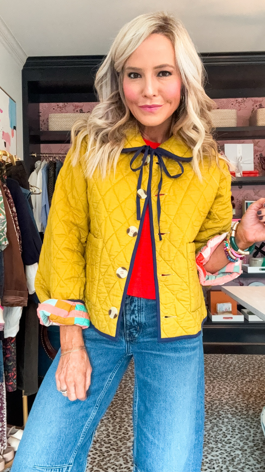 the perfect reversible jacket!!  wearing XS in jacket, tshirt and size 23 in denim •  

#LTKStyleTip #LTKSeasonal #LTKOver40