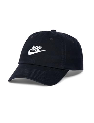 Nike Club Unstructured Futura Wash Cap, Black/White, Small/Medium | Amazon (US)