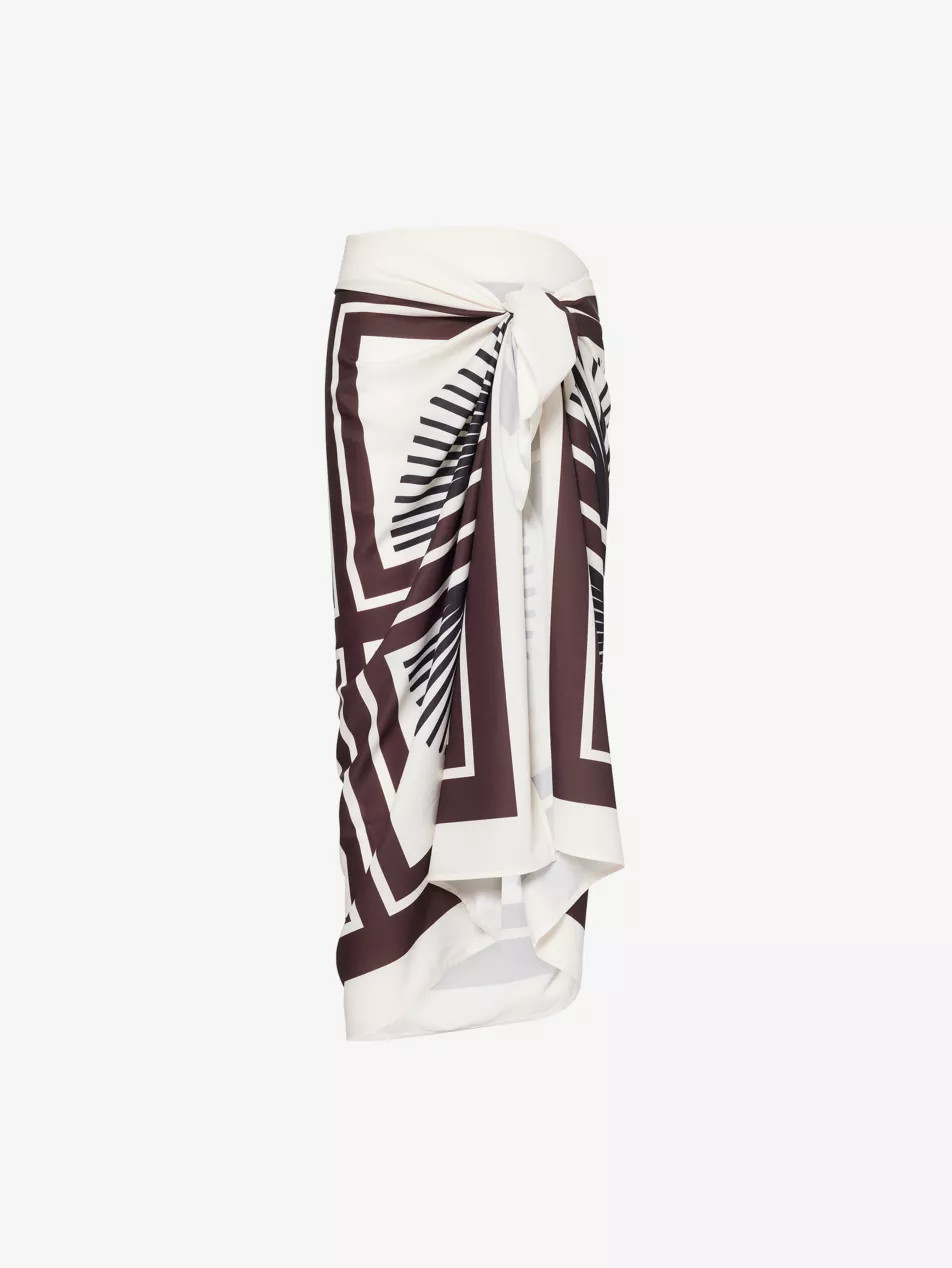 Aura Abstract-Print Stretch-Woven Sarong | Selfridges