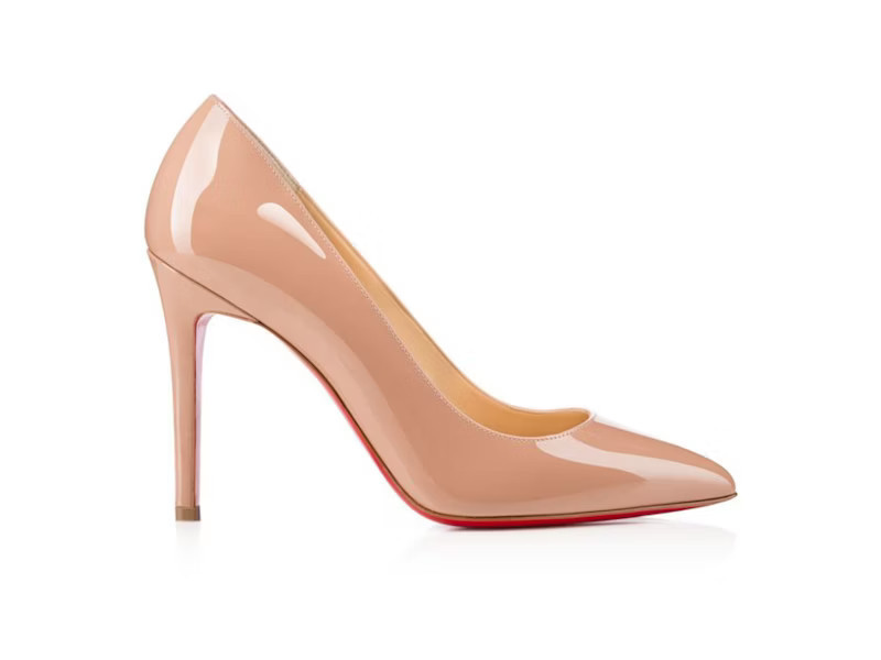 Women's Christian Louboutin Pigalle 100mm Pump Leather Sneakers in Nude Patent | StockX