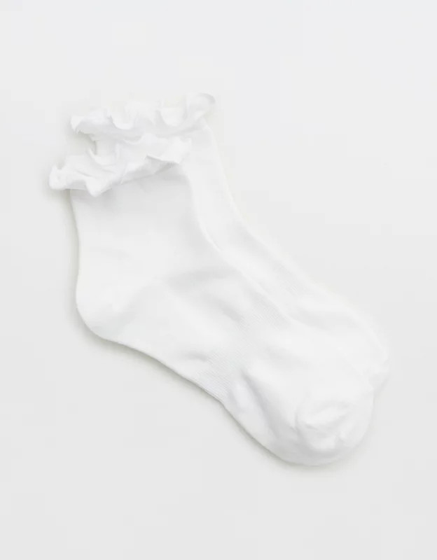 OFFLINE By Aerie Ruffle Ribbed Socks | Aerie