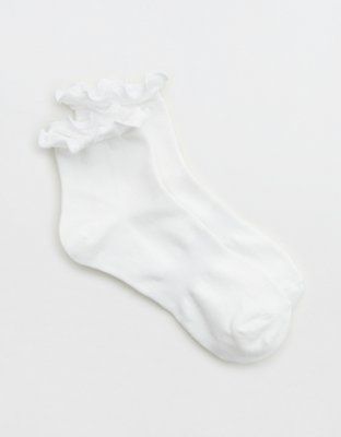 OFFLINE By Aerie Ruffle Ribbed Socks | American Eagle Outfitters (US & CA)
