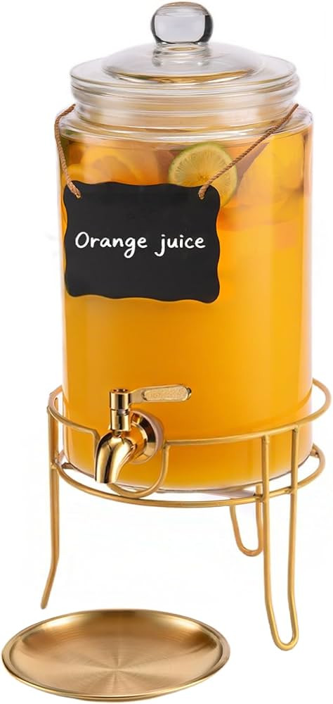 1 Pack1 Gallon Glass Drink Dispensers For Parties.Beverage Dispenser,Glass Drink Dispenser With S... | Amazon (US)