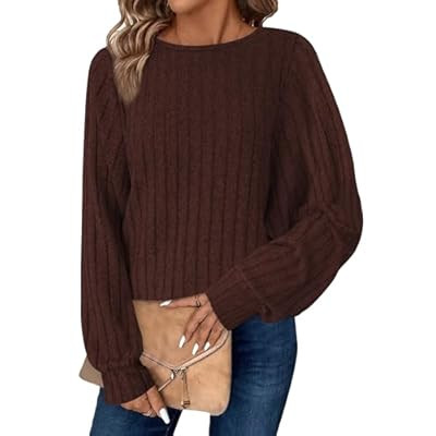 Bosmeer Womens Batwing Long Sleeve Shirts Lightweight Sweaters Work Tunic Tops Dr… | Amazon (US)