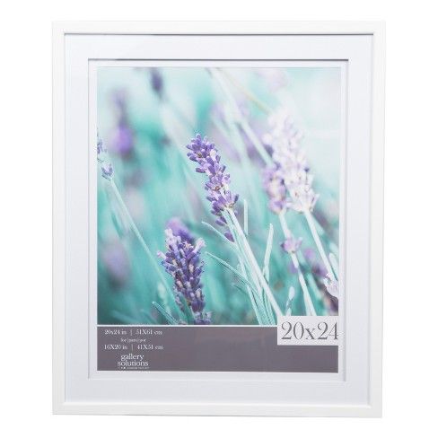 Single Picture 20X24 Wide Double Mat White 16X20 Frame - Gallery Solutions | Target