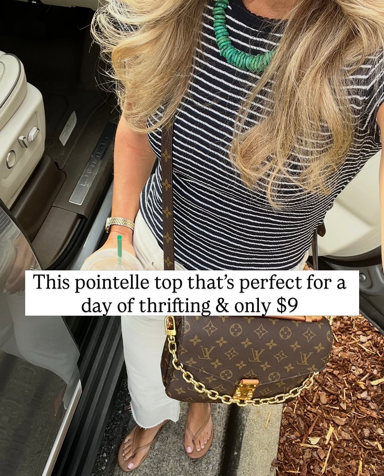 Pointelle top blue and white stripe top mom style easy day outfit

#LTKootd #LTKmomlife #LTKSaleAlert