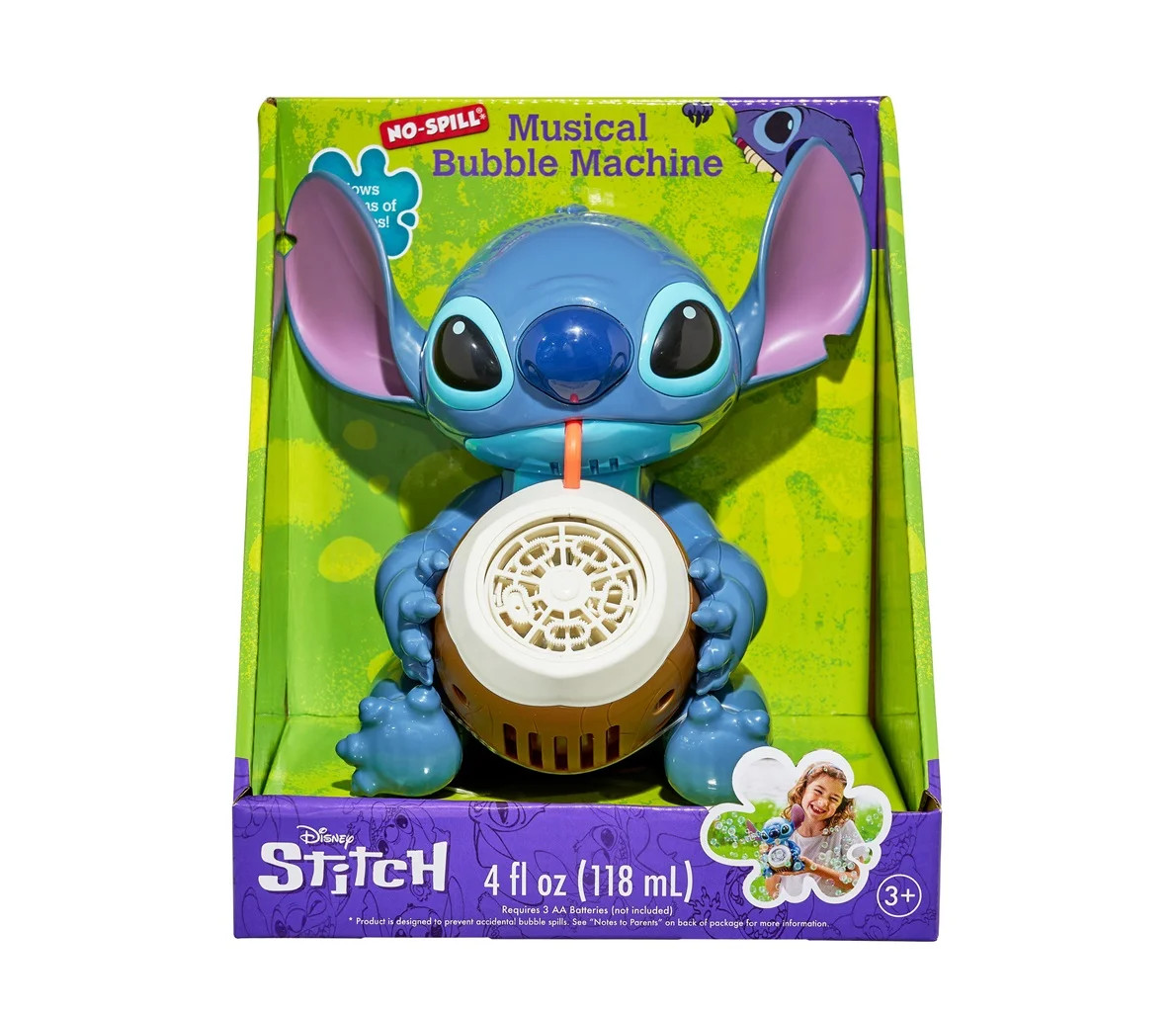 Little Kids Inc. Disney Stitch Musical Bubble Machine, Ages 3 and up - Walmart.com | Walmart (US)