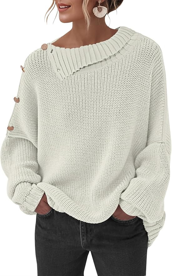 Sweater for Women 2025 Winter Turtleneck Long Sleeve Pullover Tops Casual Oversized Knitted Sweat... | Amazon (US)