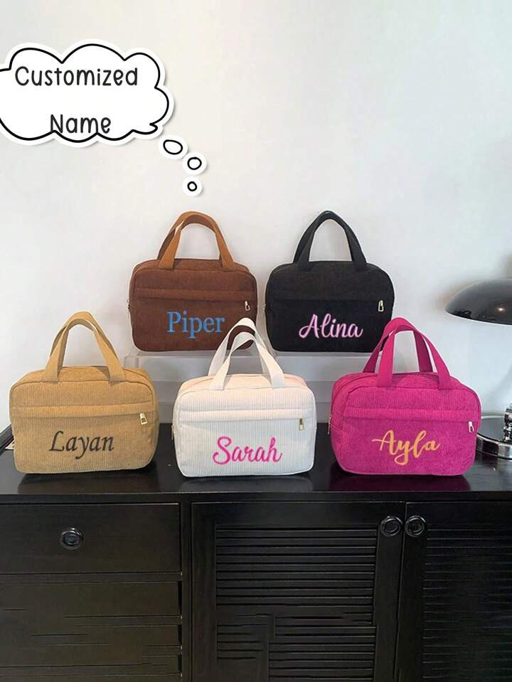 Customized Embroidery Autumn New Large Capacity Handbag Fashion Trend Small Square Bag Simple Cas... | SHEIN