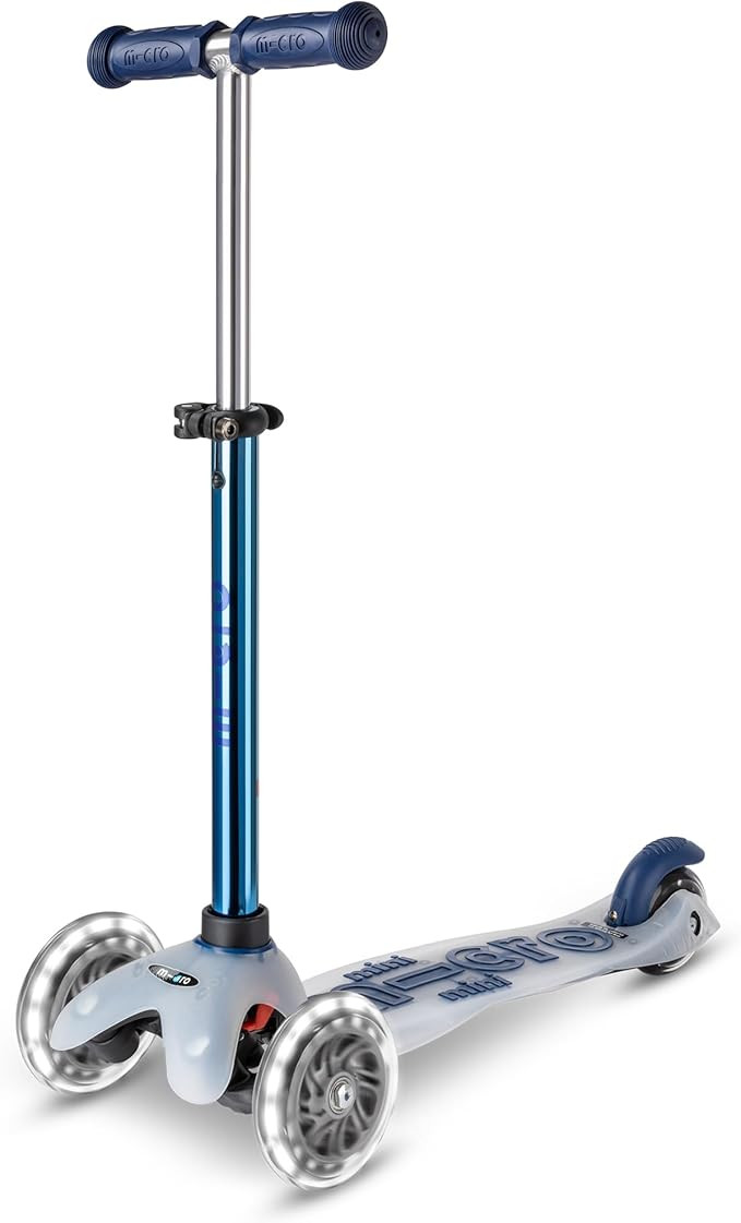 Micro Scooters | Mini Micro Deluxe LED Children's Scooter | Handlebar Adjustable | Light Up Wheel... | Amazon (UK)