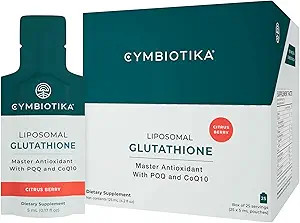 CYMBIOTIKA Liposomal Glutathione with PQQ & CoQ10, Reduced Glutathione Supplement 150 mg, For Ene... | Amazon (US)