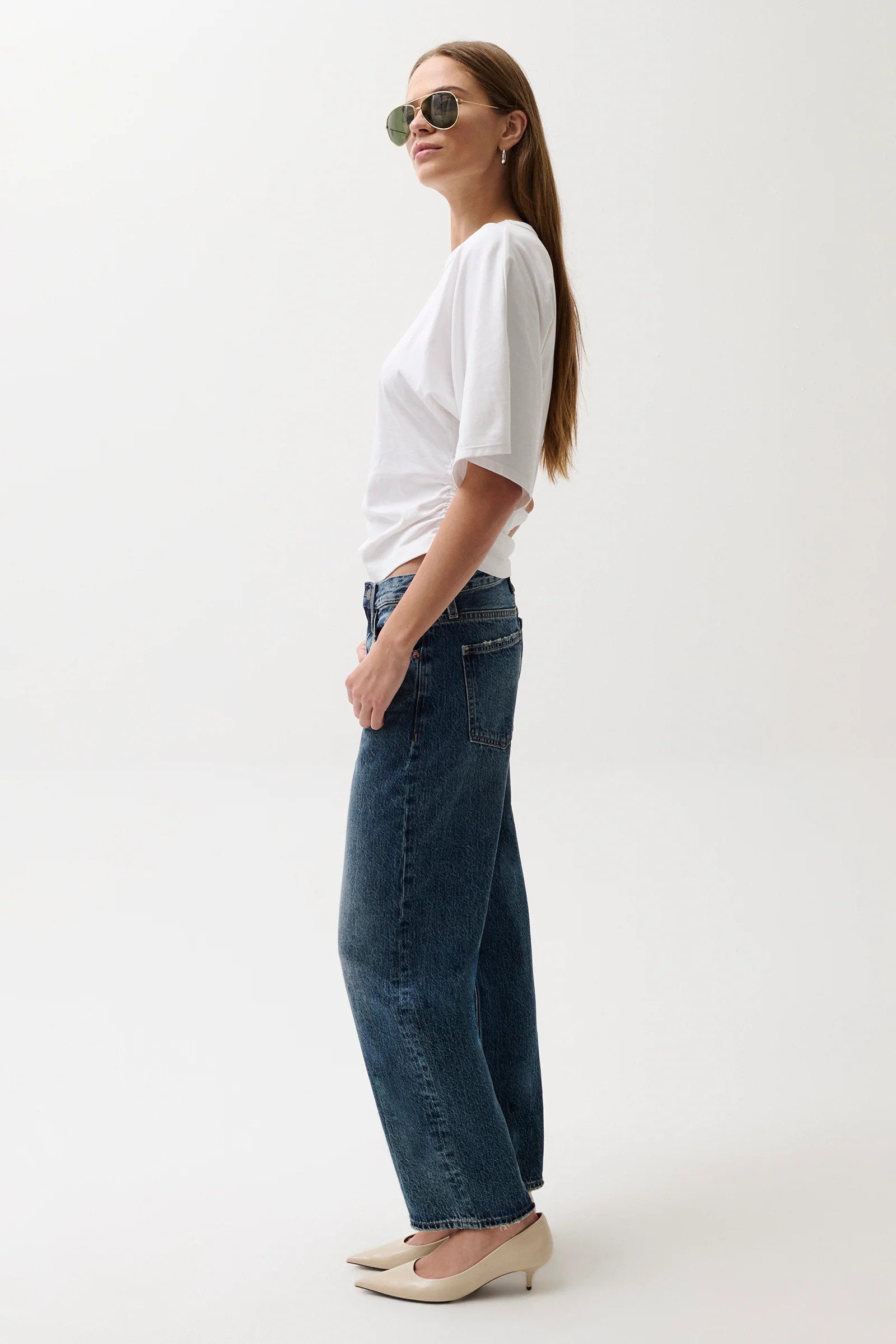 Lexi Mid Rise Bowed Straight Jean - Artisan | Pistola Denim