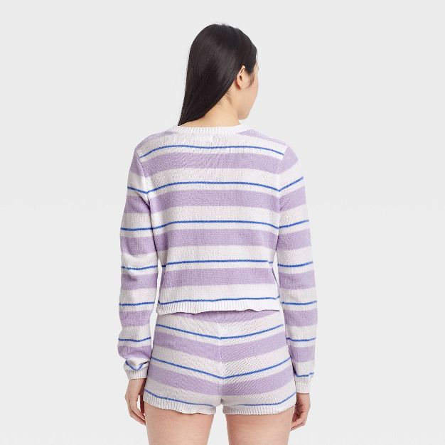 Women's Striped Chenille Lounge Top - Colsie™ | Target