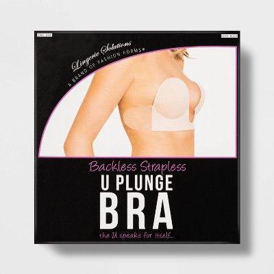 Fashion Forms Women's Adhesive Strapless Backless U Plunge Bra - Nude C Cup | Target