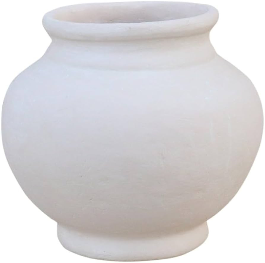 Paper Pot Natural White Dia 9.45" Natural White Off/White | Amazon (US)