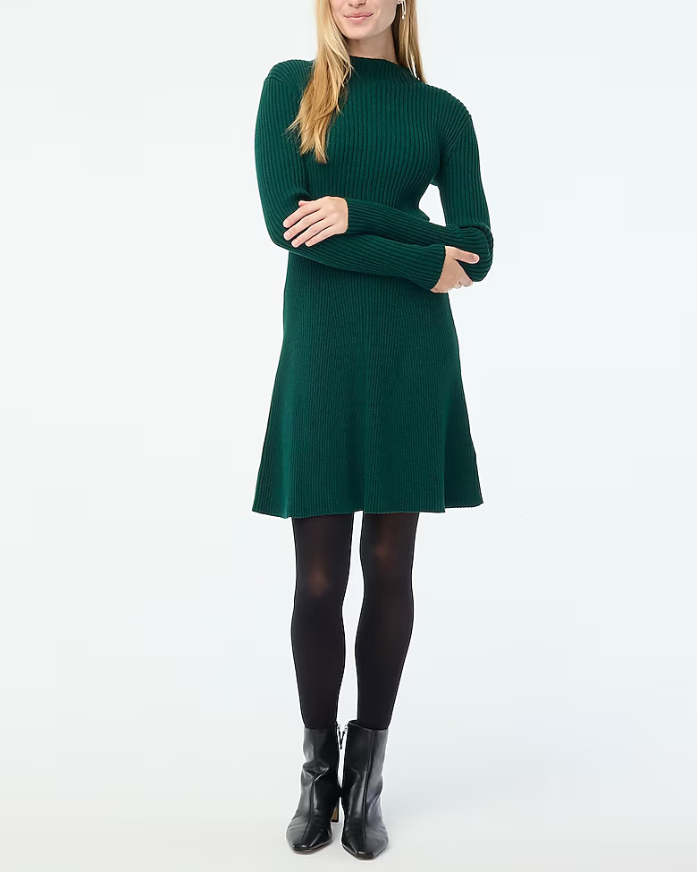 Ribbed mini sweater-dress | J.Crew Factory