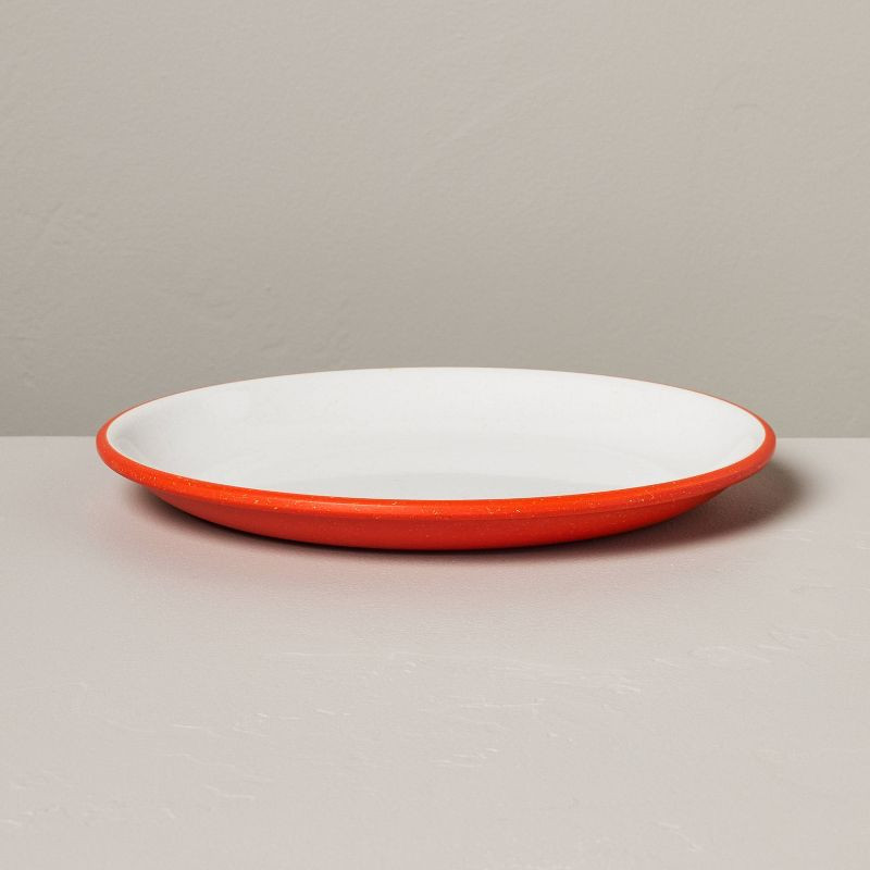 8.5" Colored Base Melamine Salad Plates Cream/Poppy - Hearth & Hand™ with Magnolia | Target