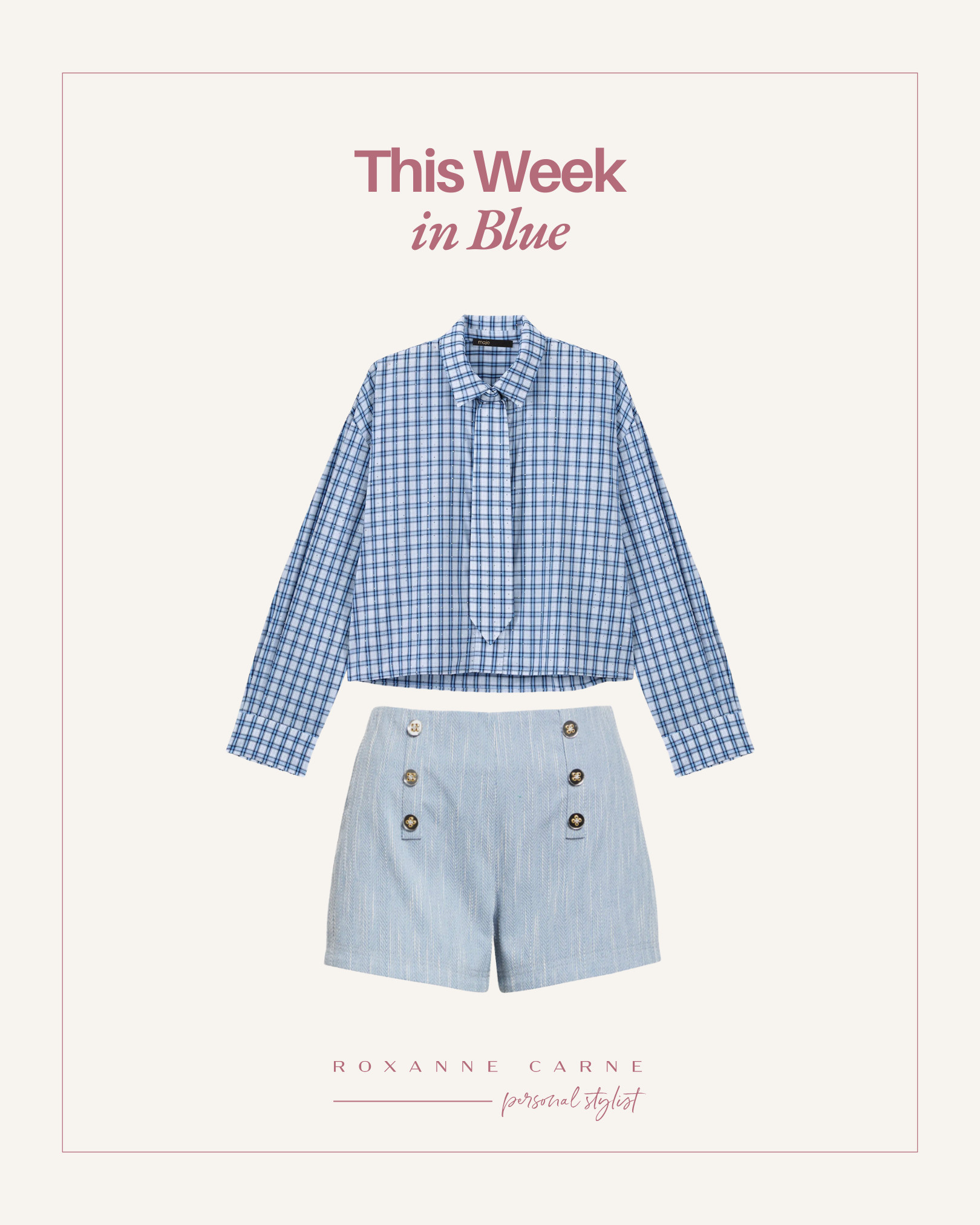 This week in blue: crisp, polished, and just playful enough. I love how the rhinestone detail on this Maje shirt adds a little shine, while the Amy Brook shorts keep the look feeling fresh, easy, and modern.

It’s the kind of outfit that feels pulled together without trying too hard, equal parts feminine, tailored, and fun. A very chic way to wear blue right now!
 

 #LTKdayinmylife #LTKgrwm #LTKootd