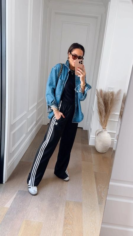 Casual day outfit, love these track pants and can’t wait to style for a night out too! Such cute and versatile pants!
Pants size S TTS run a little big 
Jacket XS use code: LUCY25 with Hudson 




Track pants, adidas, comfortable, style, denim jacket, casual, versatile 

#LTKover40 #LTKActive #LTKstyletip