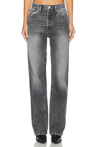 RE/DONE 90s High Rise Loose in Smoke from Revolve.com | Revolve Clothing (Global)