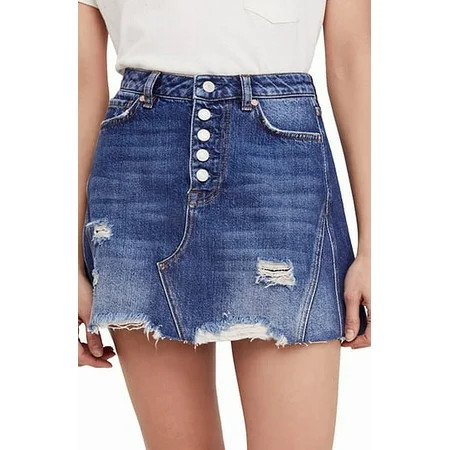 Free People Women s Mini Denim Skirt (31 Harvey) | Walmart (US)