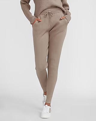 High Waisted Cozy Ribbed Jogger Pant | Express